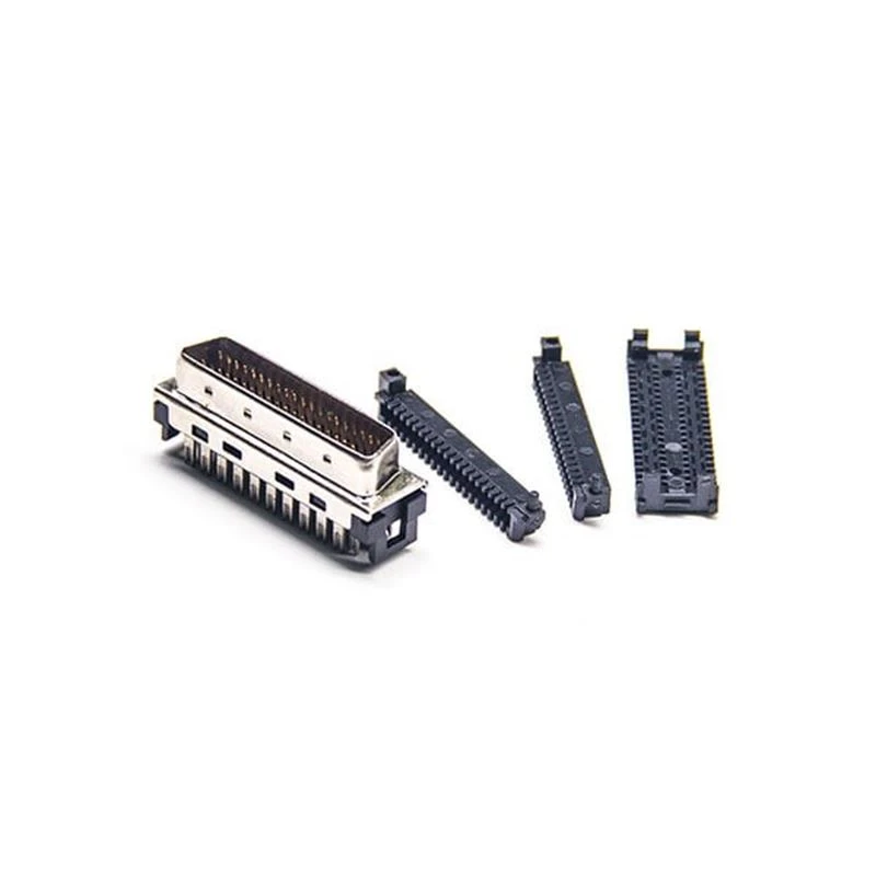 45 degree MDR 36 Male SCSI Connector with Clip