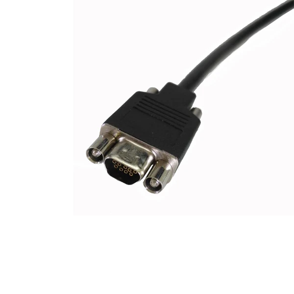 Black EMC Micro DB9 male to DB9 male Serial Cable