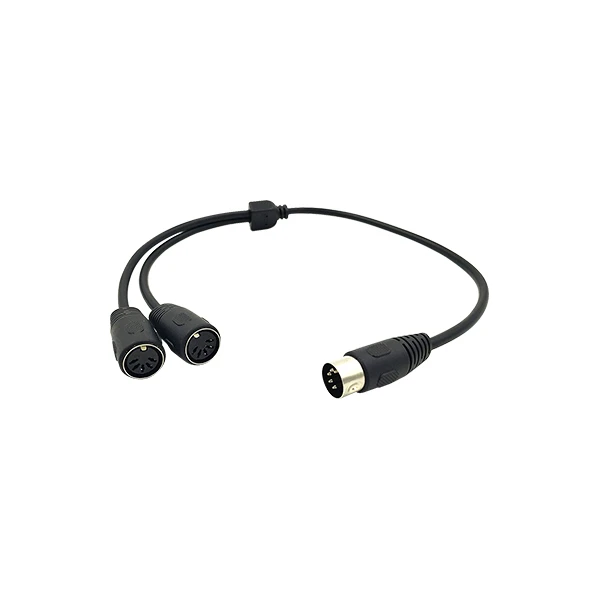 5 Pin DIN Male to 2 DIN Female Y Splitter Extension Cable
